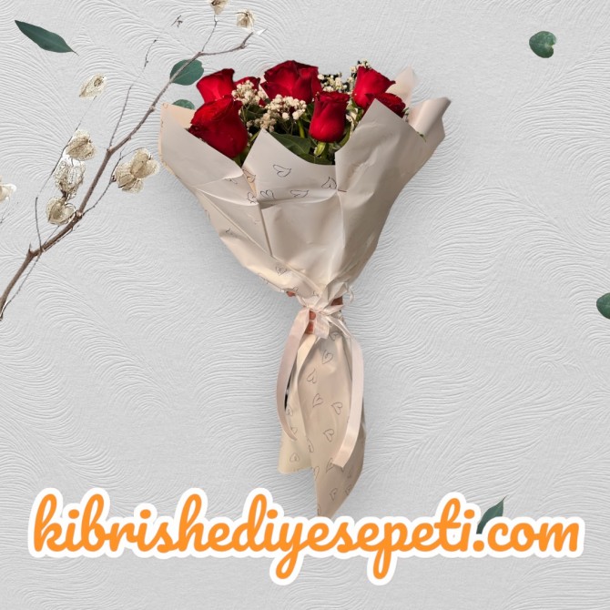 7 Kırmızı Gül Buketi